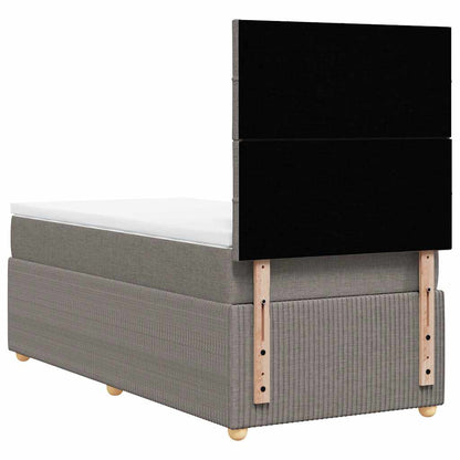 Giroletto a Molle con Materasso Tortora 100x200 cm in Tessuto | homemem39