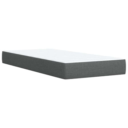 Giroletto a Molle con Materasso Grigio Scuro 100x200 cm Tessuto | homemem39