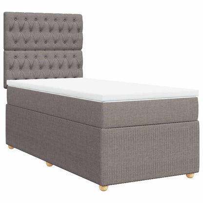 Giroletto a Molle con Materasso Tortora 100x200 cm in Tessuto | homemem39