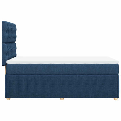Giroletto a Molle con Materasso Blu 100x200 cm in Tessuto | homemem39