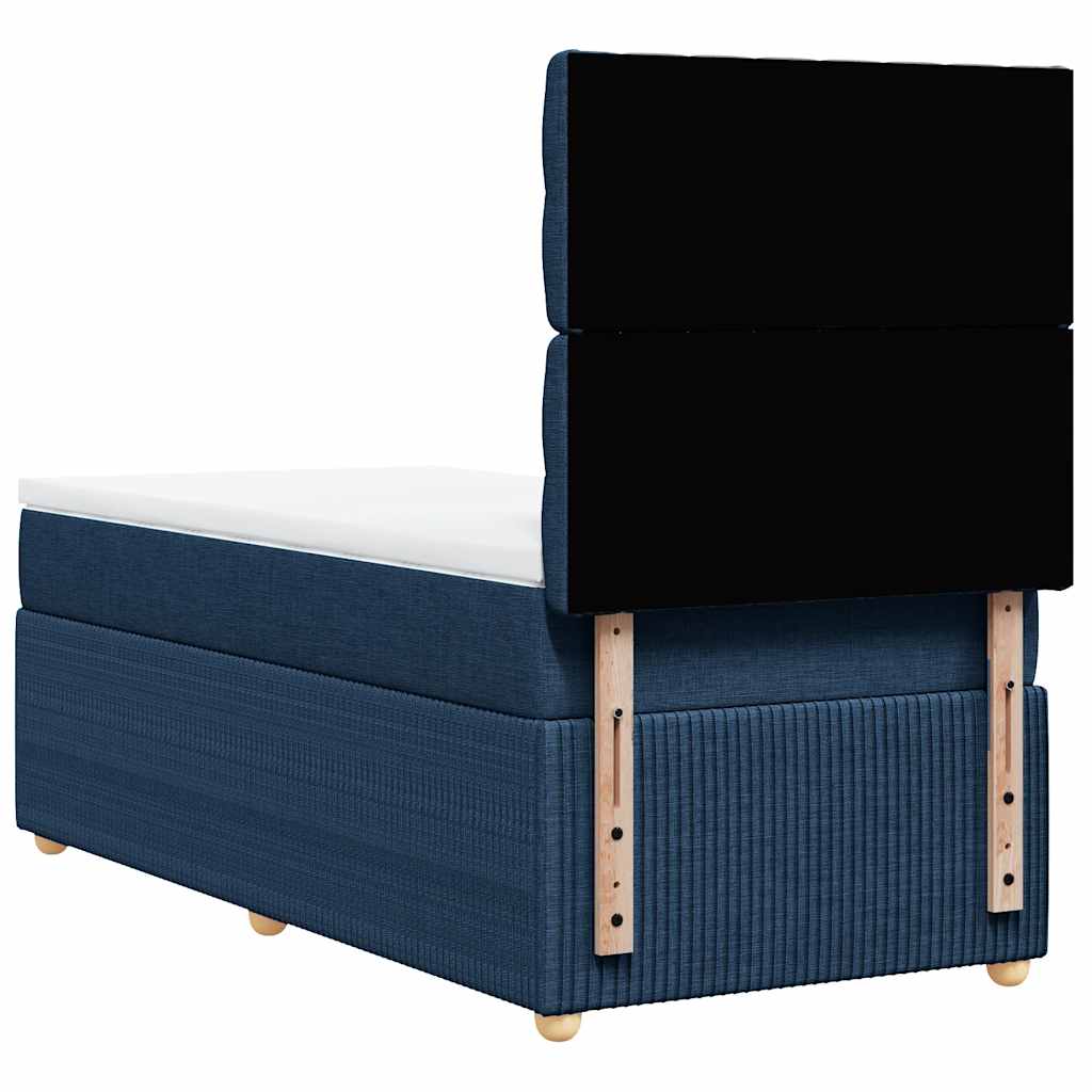 Giroletto a Molle con Materasso Blu 100x200 cm in Tessuto | homemem39