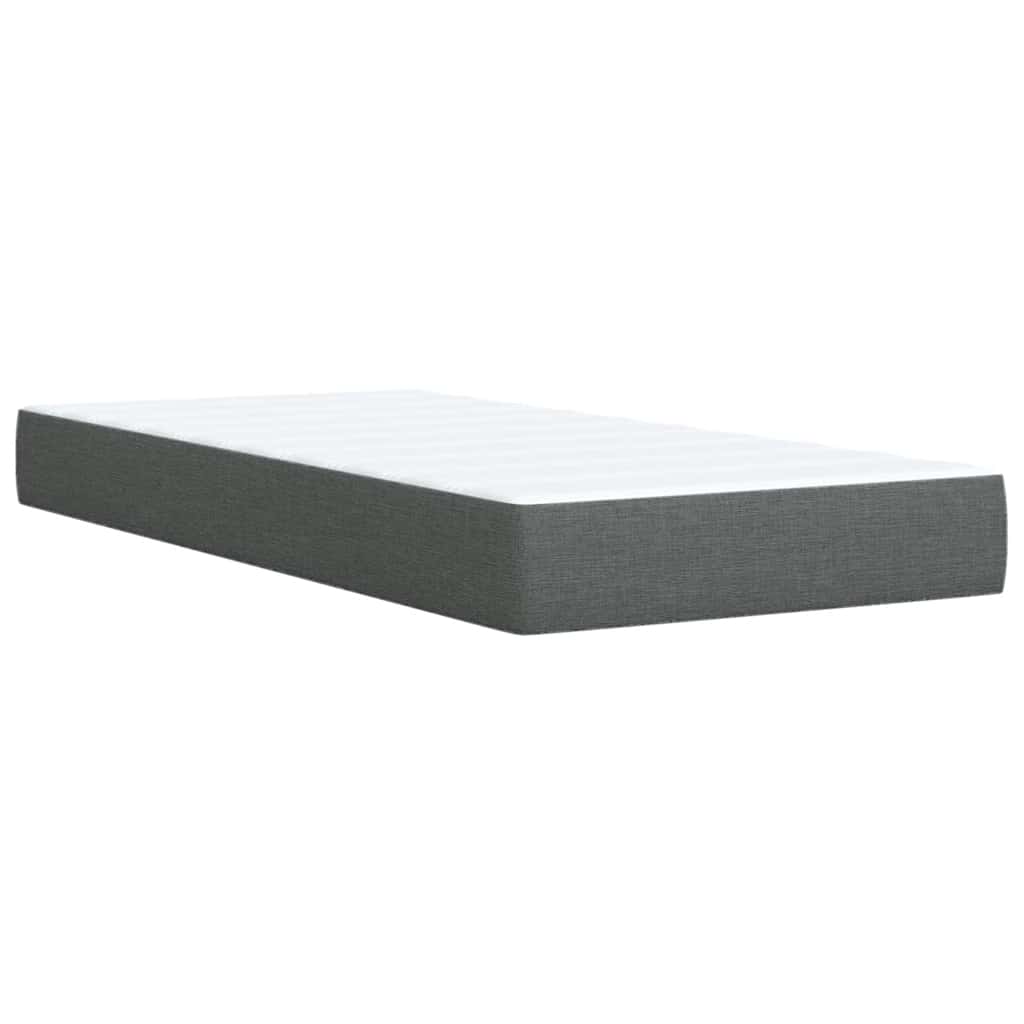 Giroletto a Molle con Materasso Grigio Scuro 100x200 cm Tessuto | homemem39