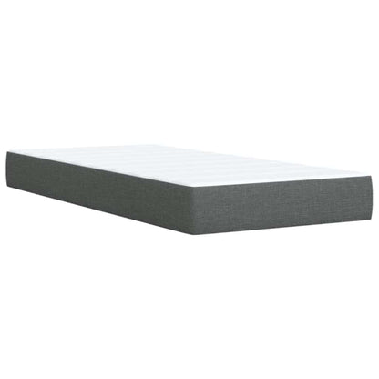Giroletto a Molle con Materasso Grigio Scuro 100x200 cm Tessuto | homemem39