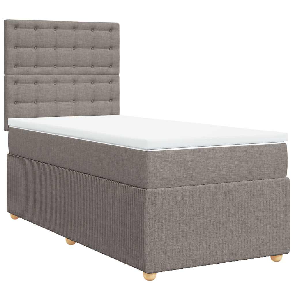 Giroletto a Molle con Materasso Tortora 100x200 cm in Tessuto | homemem39