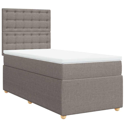 Giroletto a Molle con Materasso Tortora 100x200 cm in Tessuto | homemem39