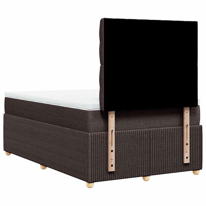 Giroletto a Molle con Materasso Marrone Scuro 120x190cm Tessuto | homemem39