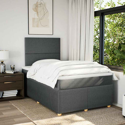 Giroletto a Molle con Materasso Grigio Scuro 120x200 cm Tessuto | homemem39