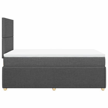 Giroletto a Molle con Materasso Grigio Scuro 120x200 cm Tessuto | homemem39