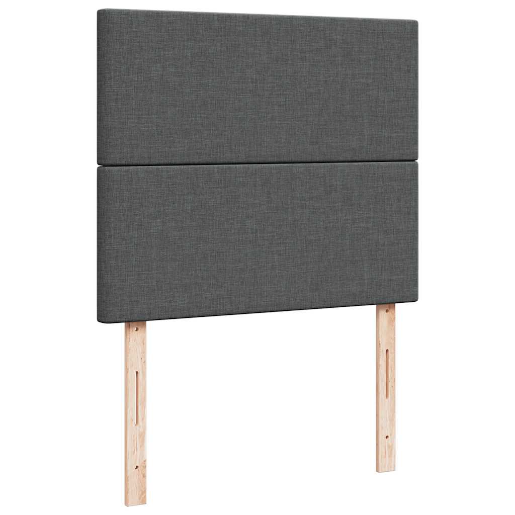 Giroletto a Molle con Materasso Grigio Scuro 120x200 cm Tessuto | homemem39
