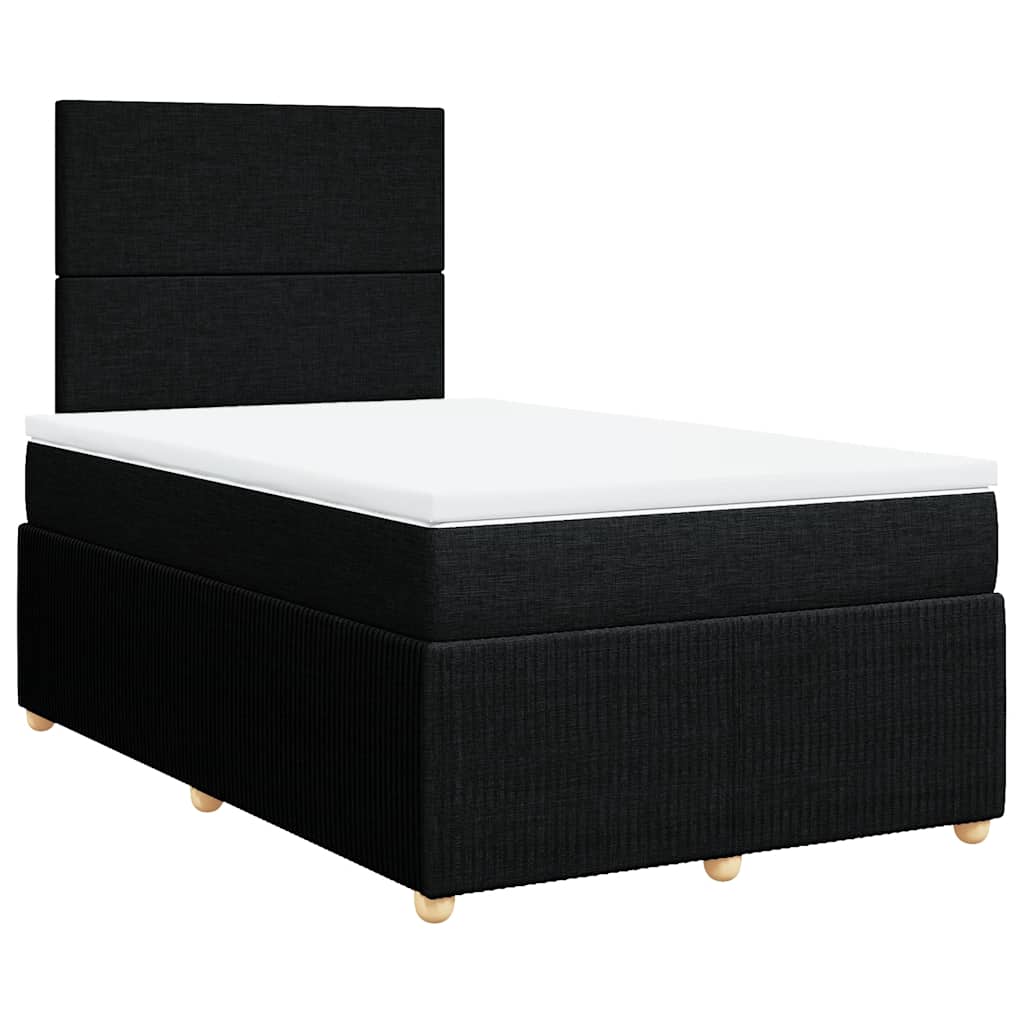 Giroletto a Molle con Materasso Nero 120x200 cm in Tessuto | homemem39