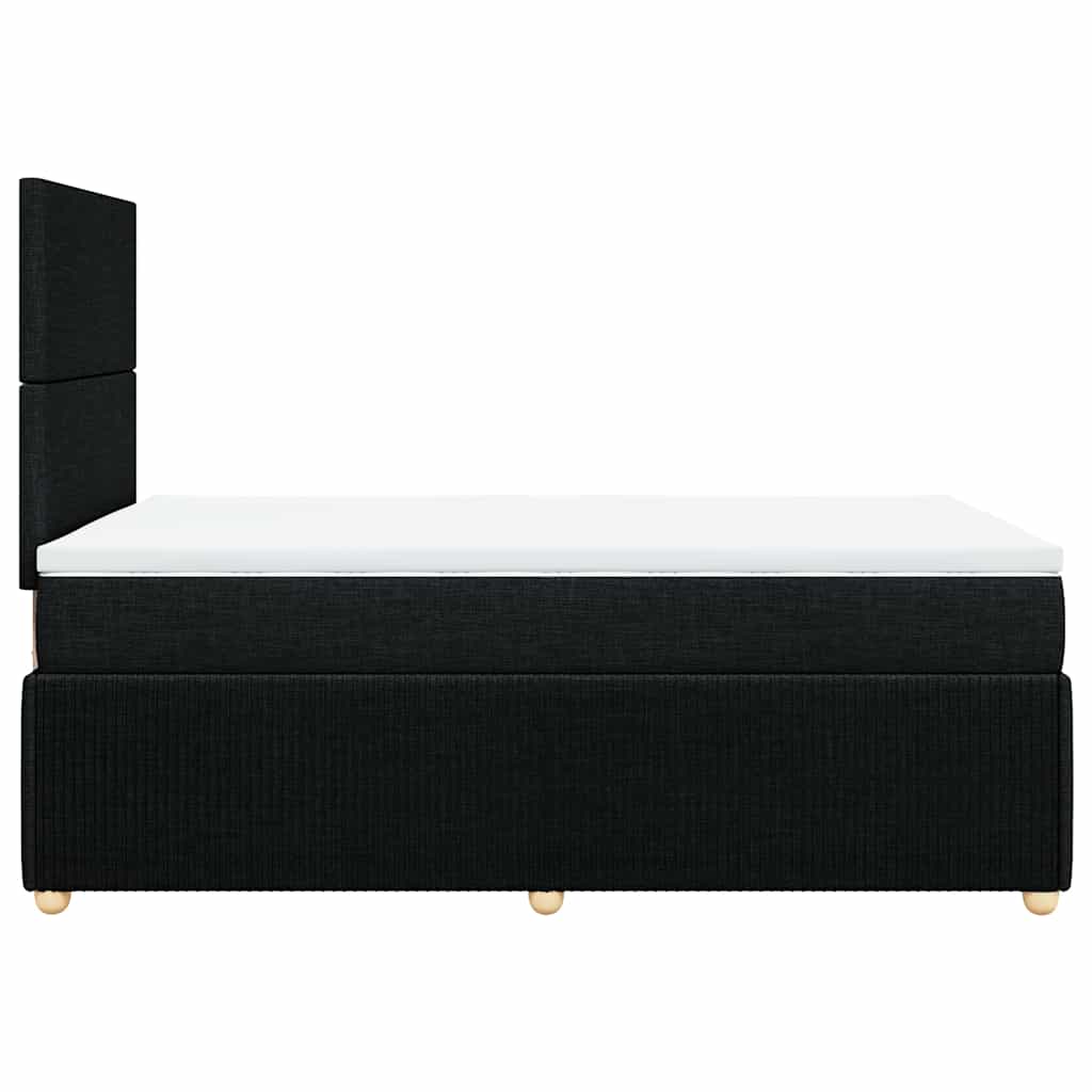 Giroletto a Molle con Materasso Nero 120x200 cm in Tessuto | homemem39