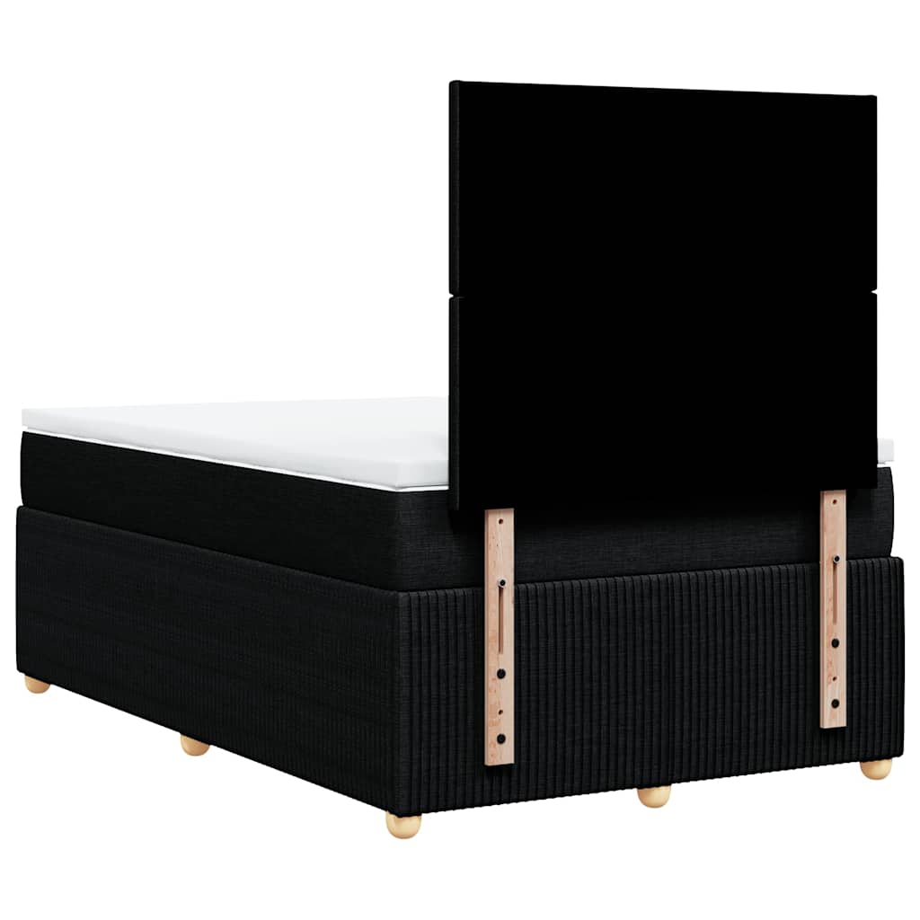 Giroletto a Molle con Materasso Nero 120x200 cm in Tessuto | homemem39