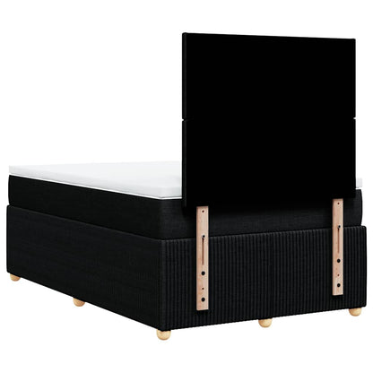 Giroletto a Molle con Materasso Nero 120x200 cm in Tessuto | homemem39