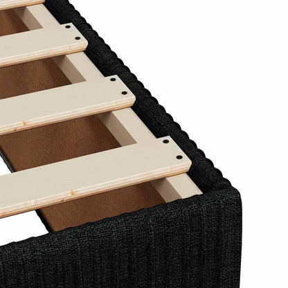 Giroletto a Molle con Materasso Nero 120x200 cm in Tessuto | homemem39