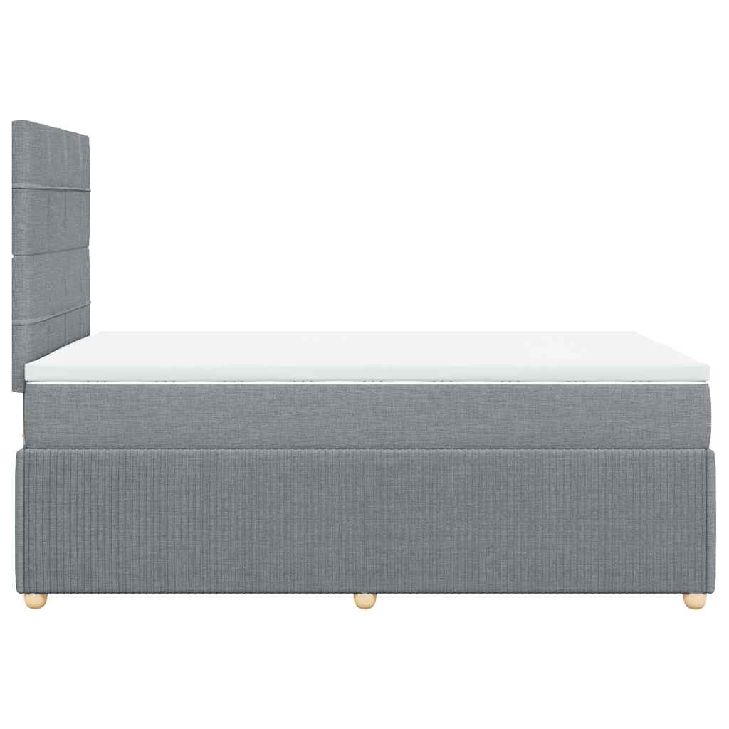 Giroletto a Molle con Materasso Grigio Chiaro 120x200cm Tessuto | homemem39