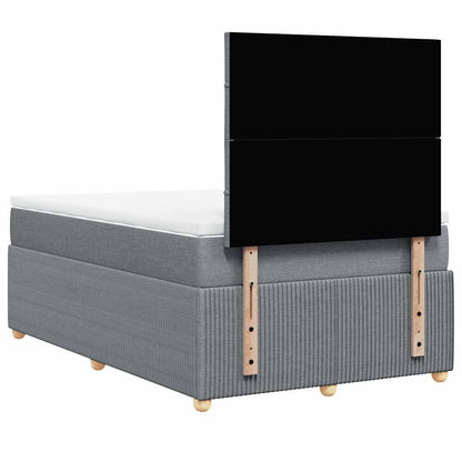 Giroletto a Molle con Materasso Grigio Chiaro 120x200cm Tessuto | homemem39