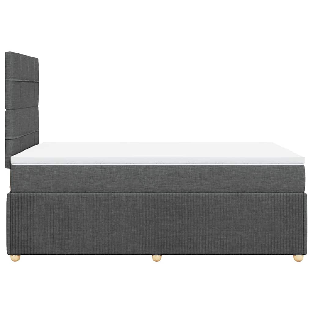 Giroletto a Molle con Materasso Grigio Scuro 120x200 cm Tessuto | homemem39
