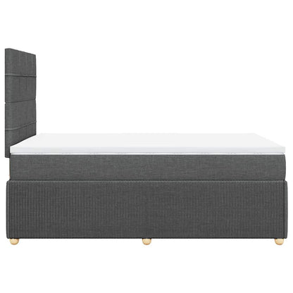 Giroletto a Molle con Materasso Grigio Scuro 120x200 cm Tessuto | homemem39
