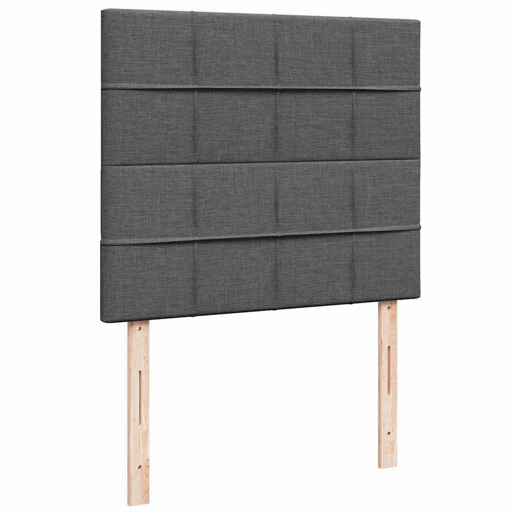 Giroletto a Molle con Materasso Grigio Scuro 120x200 cm Tessuto | homemem39
