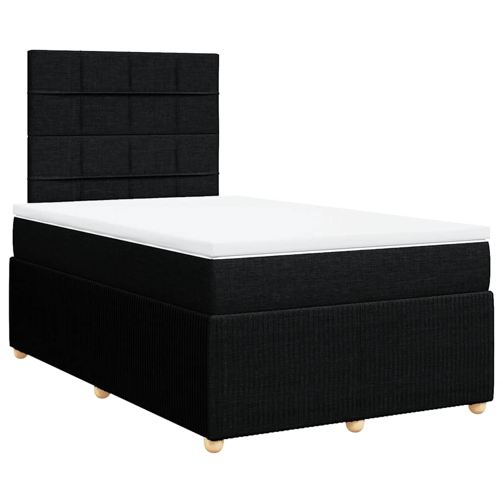 Giroletto a Molle con Materasso Nero 120x200 cm in Tessuto | homemem39