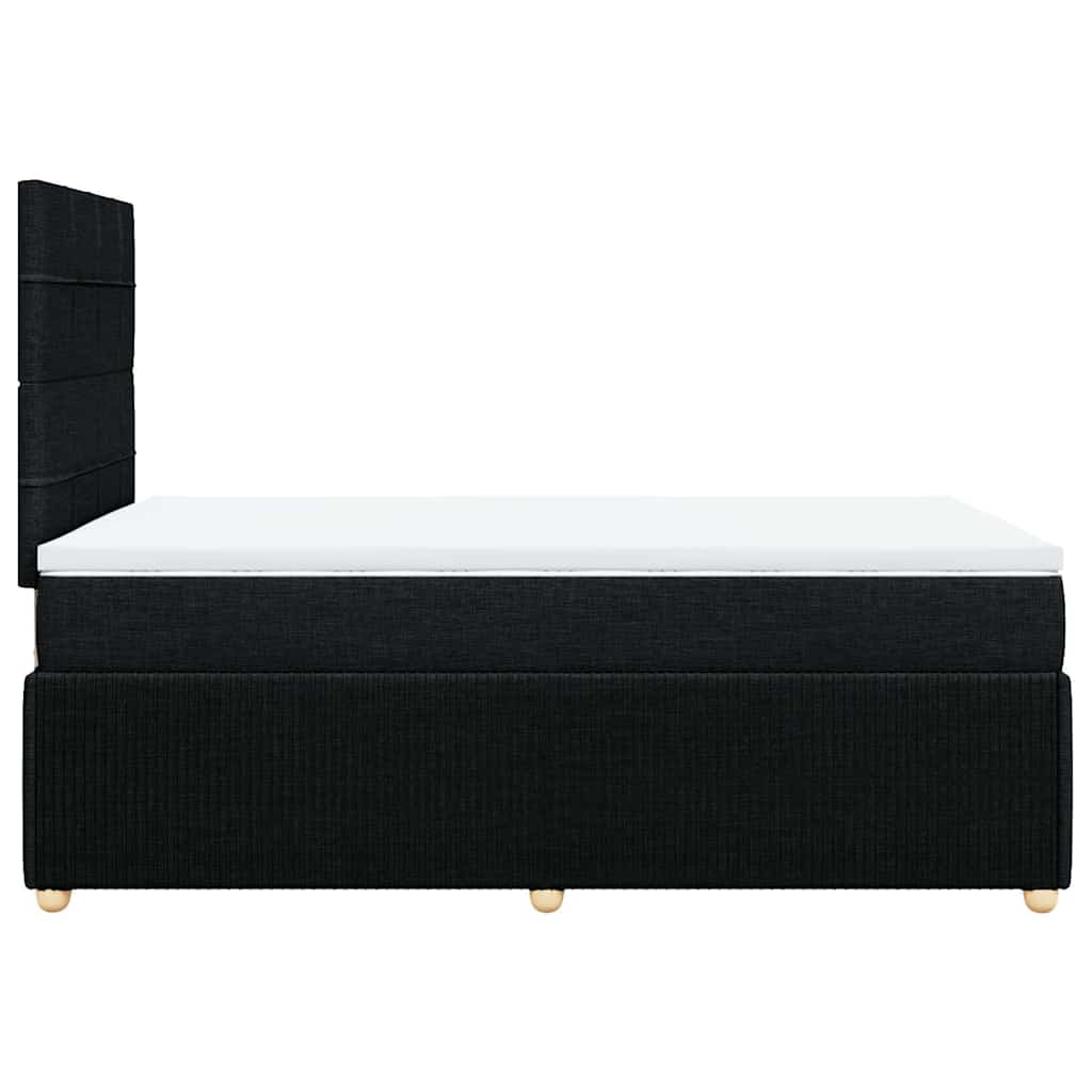 Giroletto a Molle con Materasso Nero 120x200 cm in Tessuto | homemem39