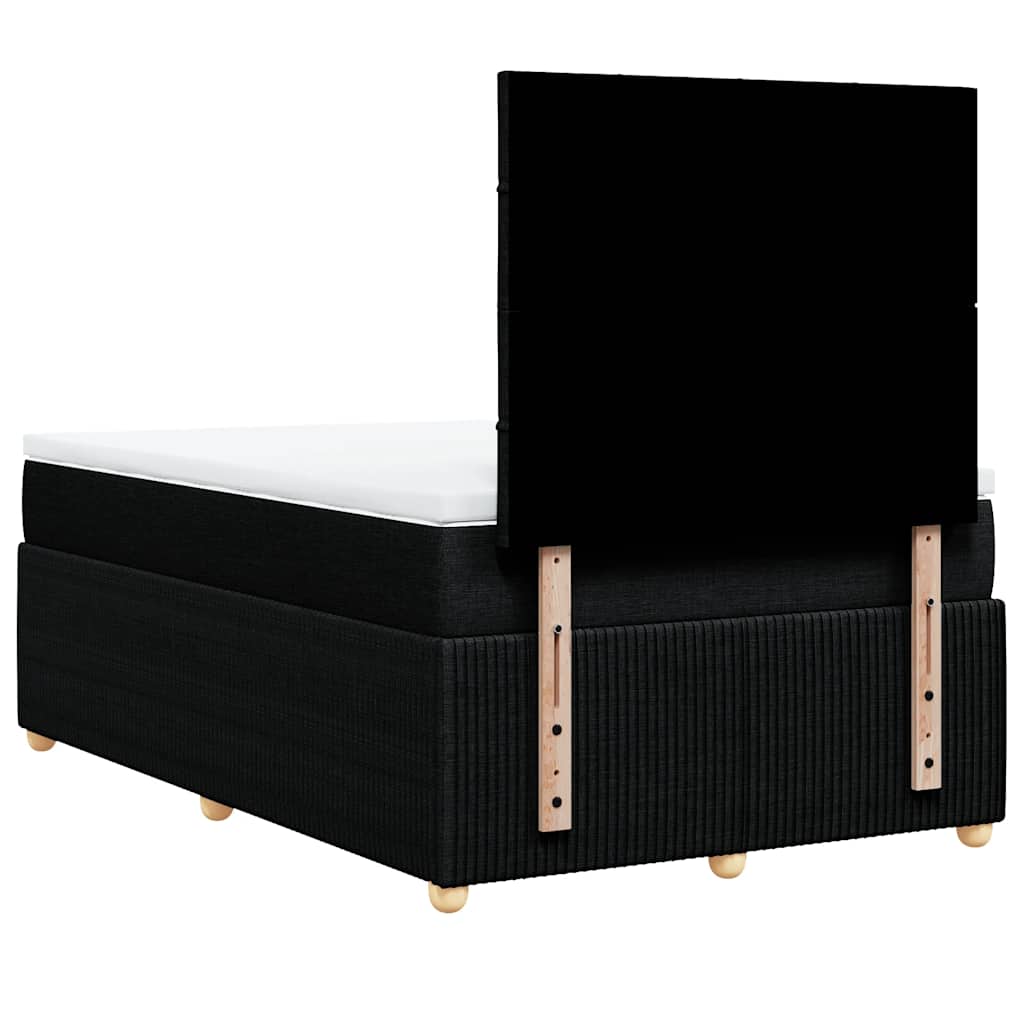 Giroletto a Molle con Materasso Nero 120x200 cm in Tessuto | homemem39