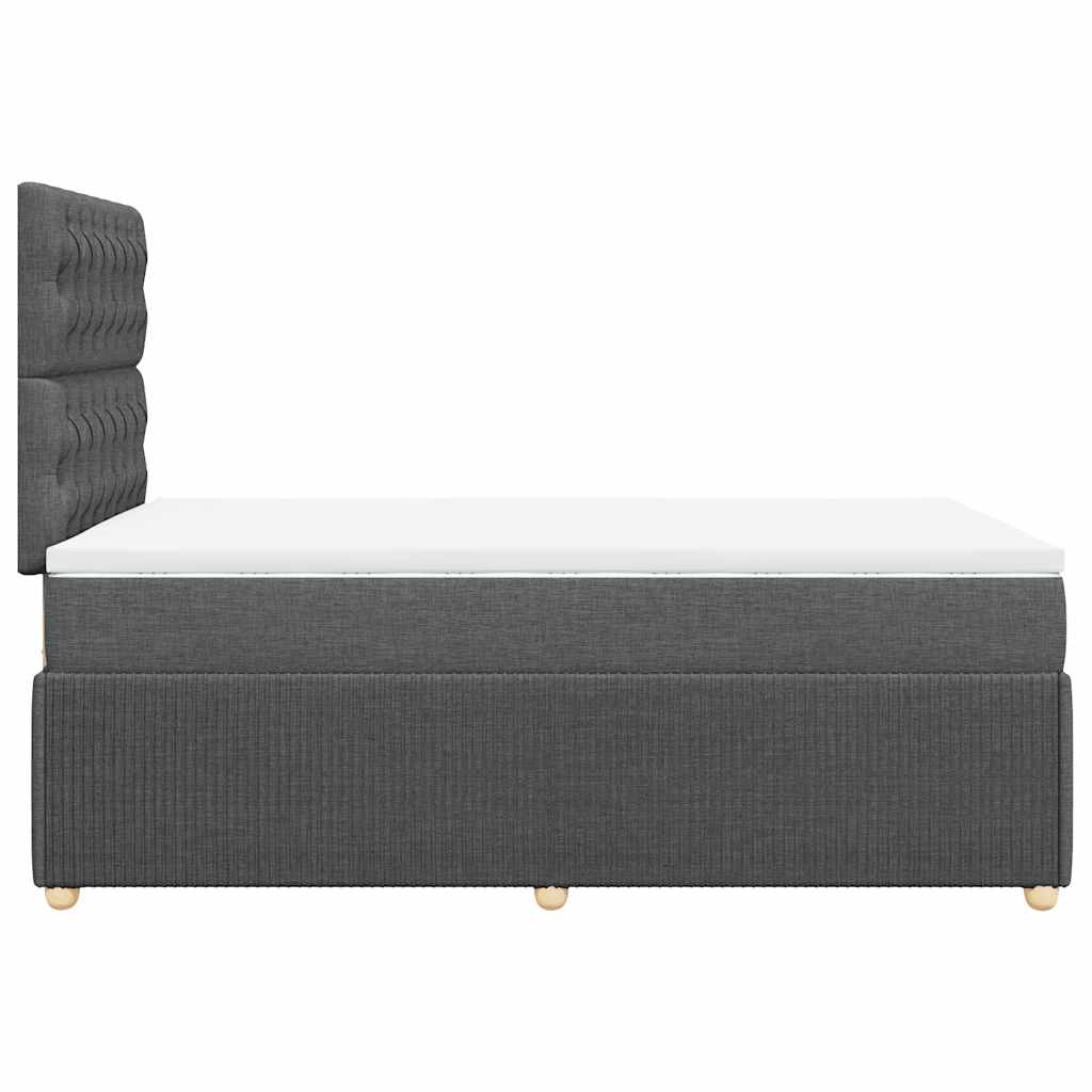 Giroletto a Molle con Materasso Grigio Scuro 120x200 cm Tessuto | homemem39