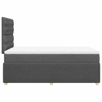 Giroletto a Molle con Materasso Grigio Scuro 120x200 cm Tessuto | homemem39