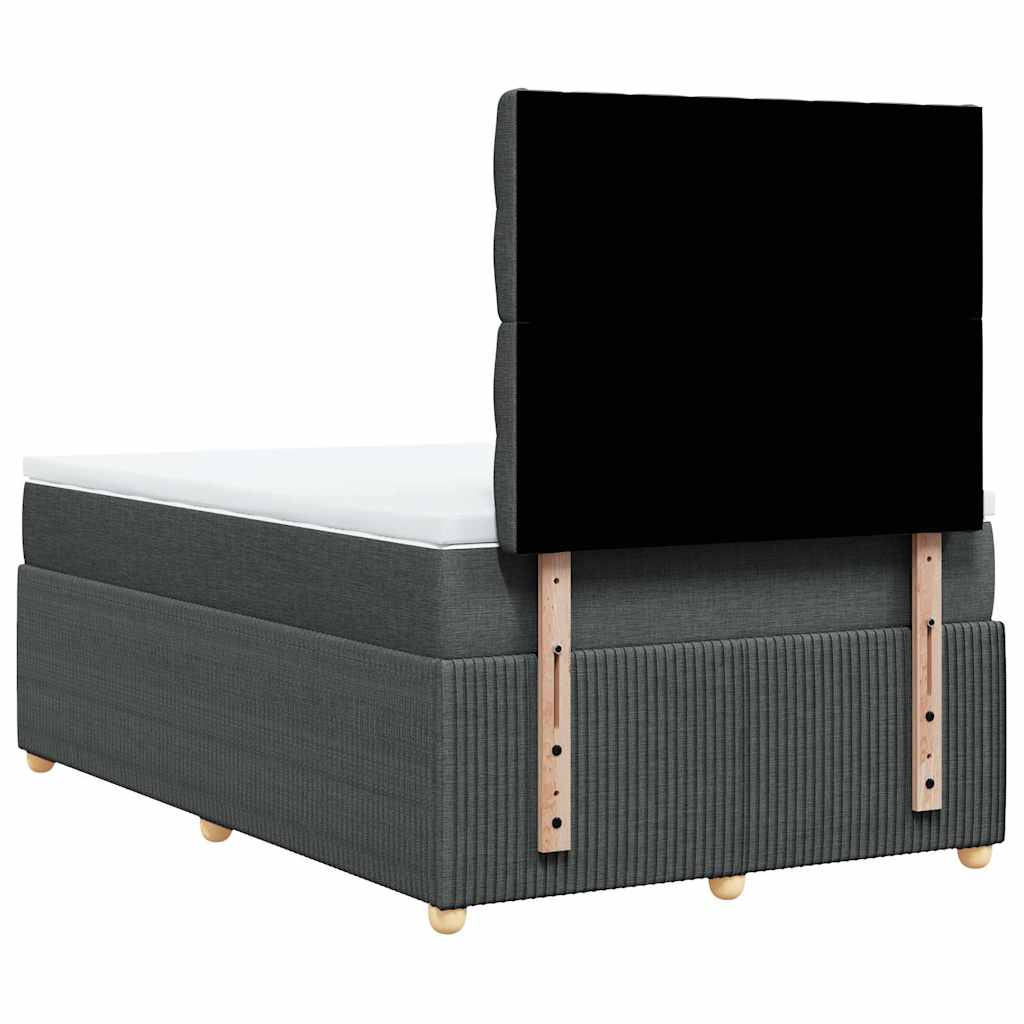Giroletto a Molle con Materasso Grigio Scuro 120x200 cm Tessuto | homemem39