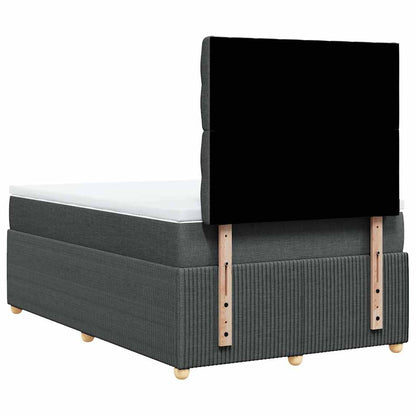 Giroletto a Molle con Materasso Grigio Scuro 120x200 cm Tessuto | homemem39
