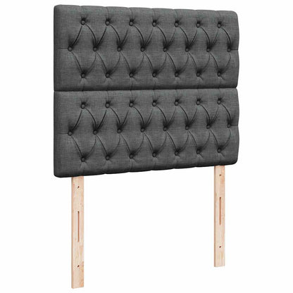 Giroletto a Molle con Materasso Grigio Scuro 120x200 cm Tessuto | homemem39