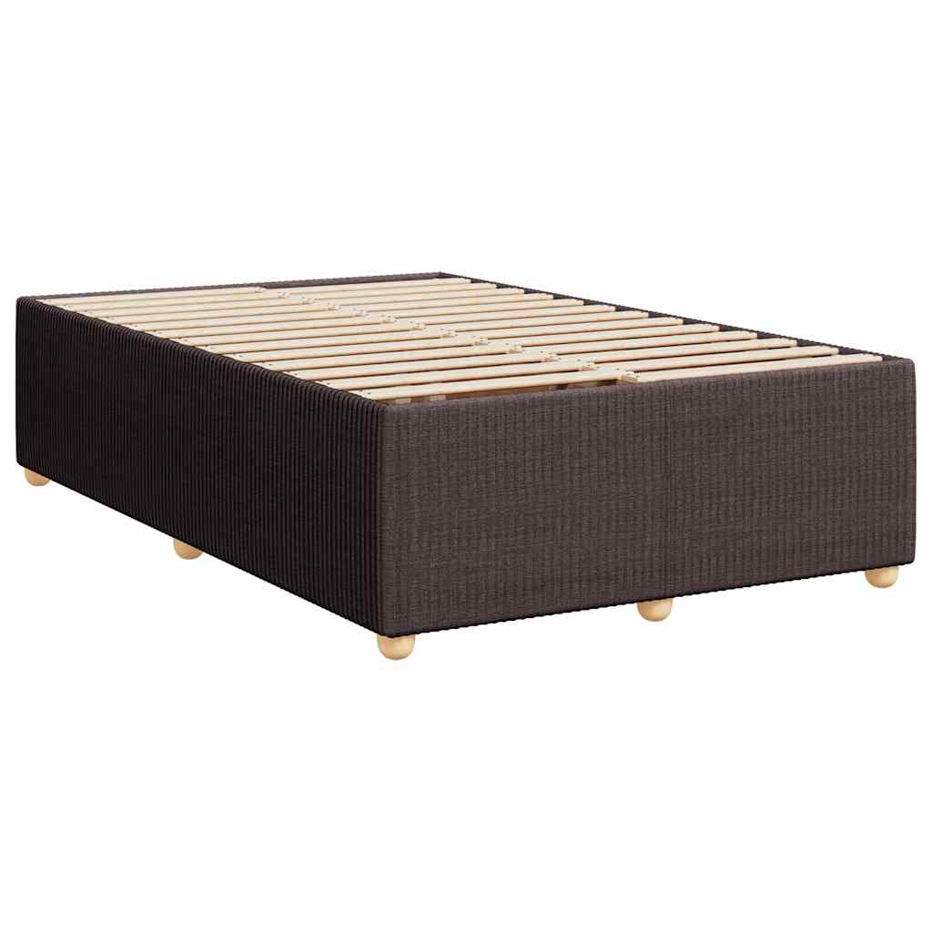 Giroletto a Molle con Materasso Marrone Scuro 120x200cm Tessuto | homemem39
