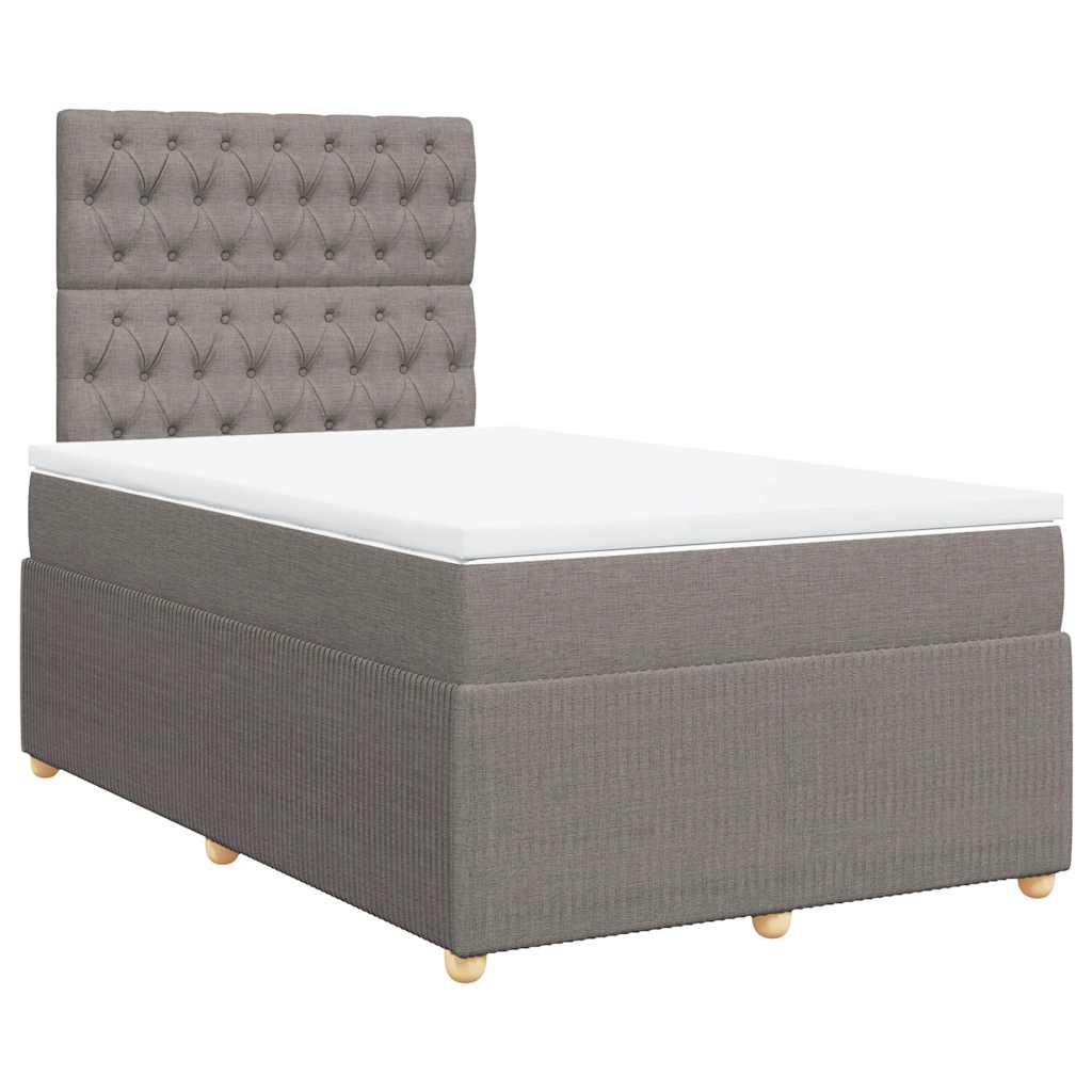 Giroletto a Molle con Materasso Tortora 120x200 cm in Tessuto | homemem39