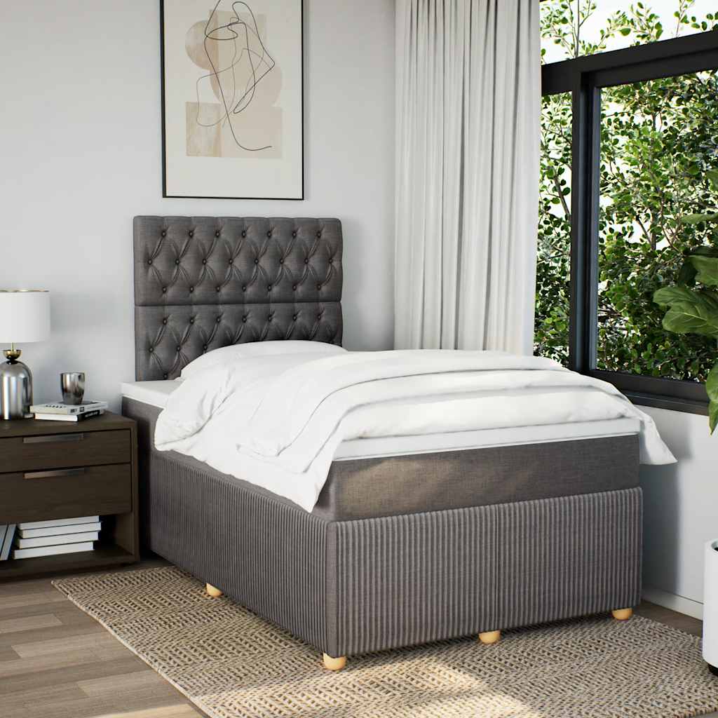 Giroletto a Molle con Materasso Tortora 120x200 cm in Tessuto | homemem39