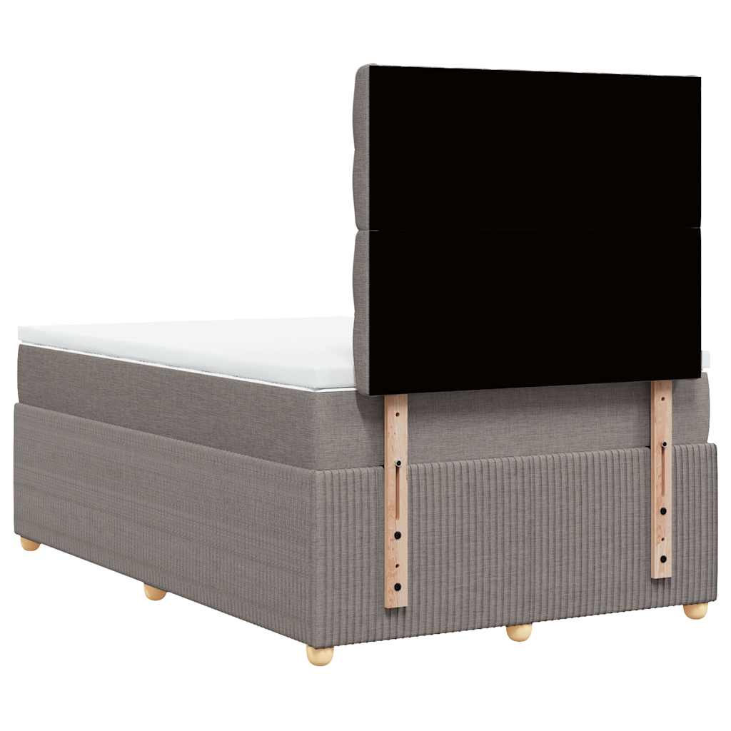 Giroletto a Molle con Materasso Tortora 120x200 cm in Tessuto | homemem39