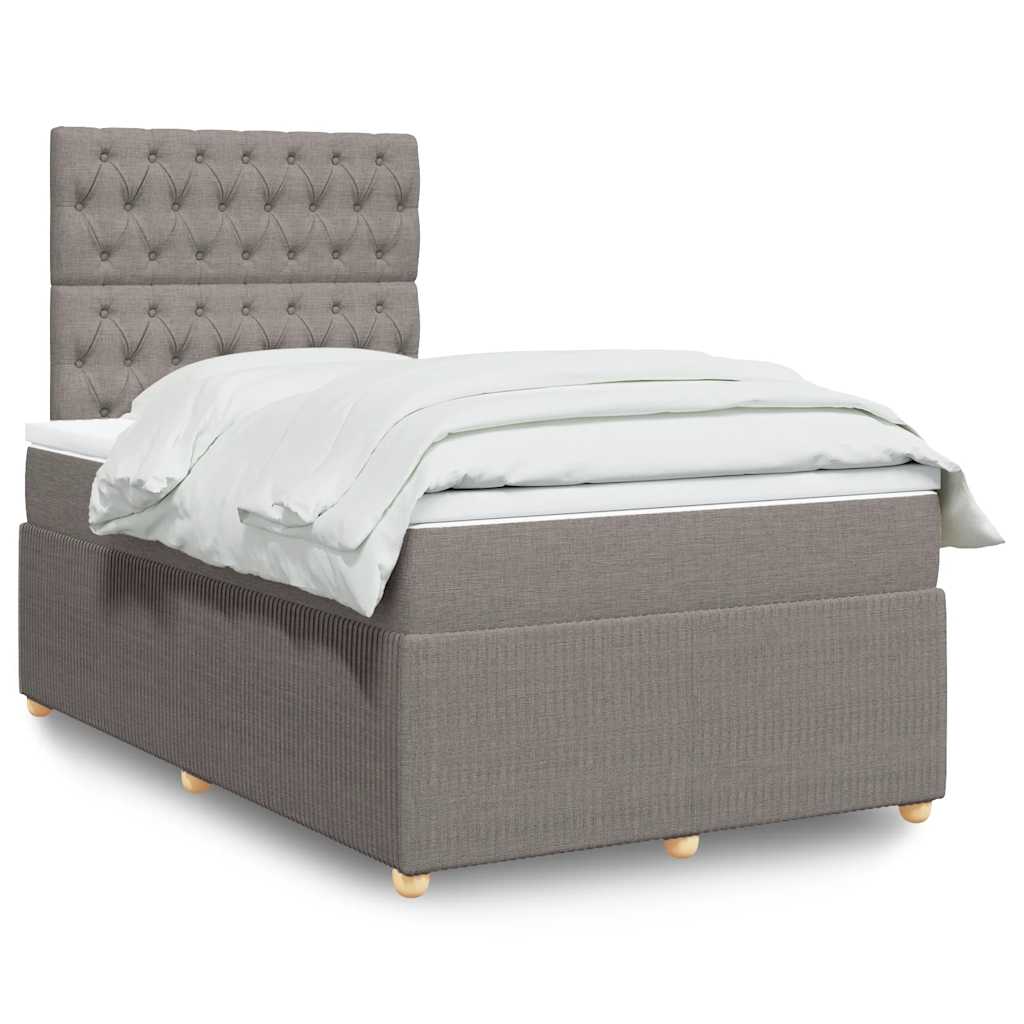 Giroletto a Molle con Materasso Tortora 120x200 cm in Tessuto | homemem39