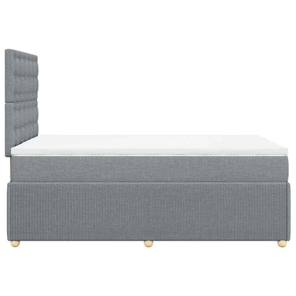 Giroletto a Molle con Materasso Grigio Chiaro 120x200cm Tessuto | homemem39