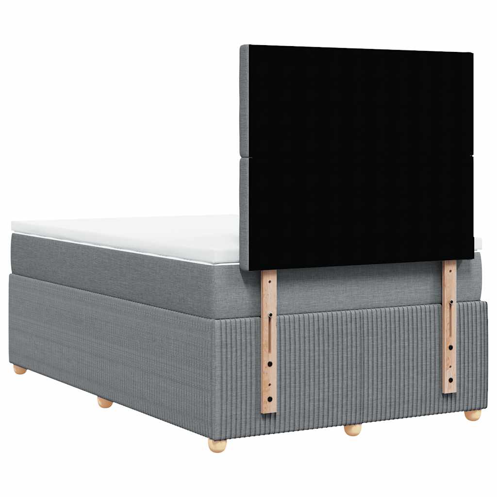 Giroletto a Molle con Materasso Grigio Chiaro 120x200cm Tessuto | homemem39