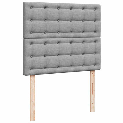Giroletto a Molle con Materasso Grigio Chiaro 120x200cm Tessuto | homemem39