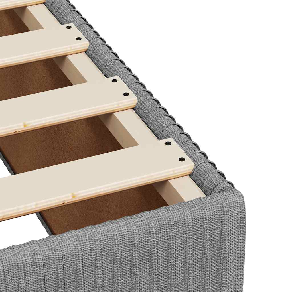 Giroletto a Molle con Materasso Grigio Chiaro 120x200cm Tessuto | homemem39