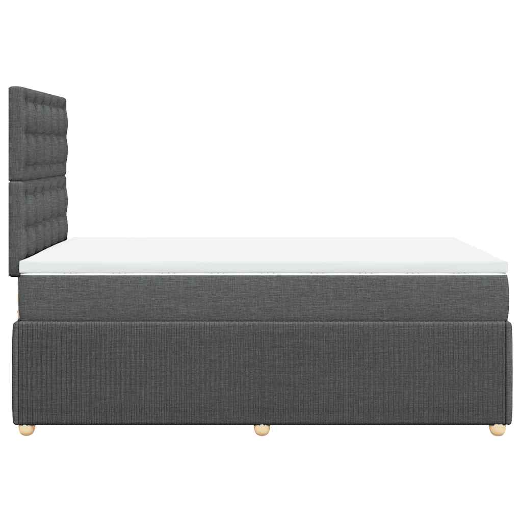 Giroletto a Molle con Materasso Grigio Scuro 120x200 cm Tessuto | homemem39