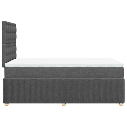 Giroletto a Molle con Materasso Grigio Scuro 120x200 cm Tessuto | homemem39