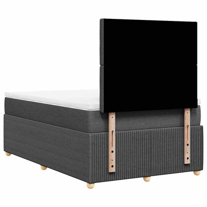 Giroletto a Molle con Materasso Grigio Scuro 120x200 cm Tessuto | homemem39