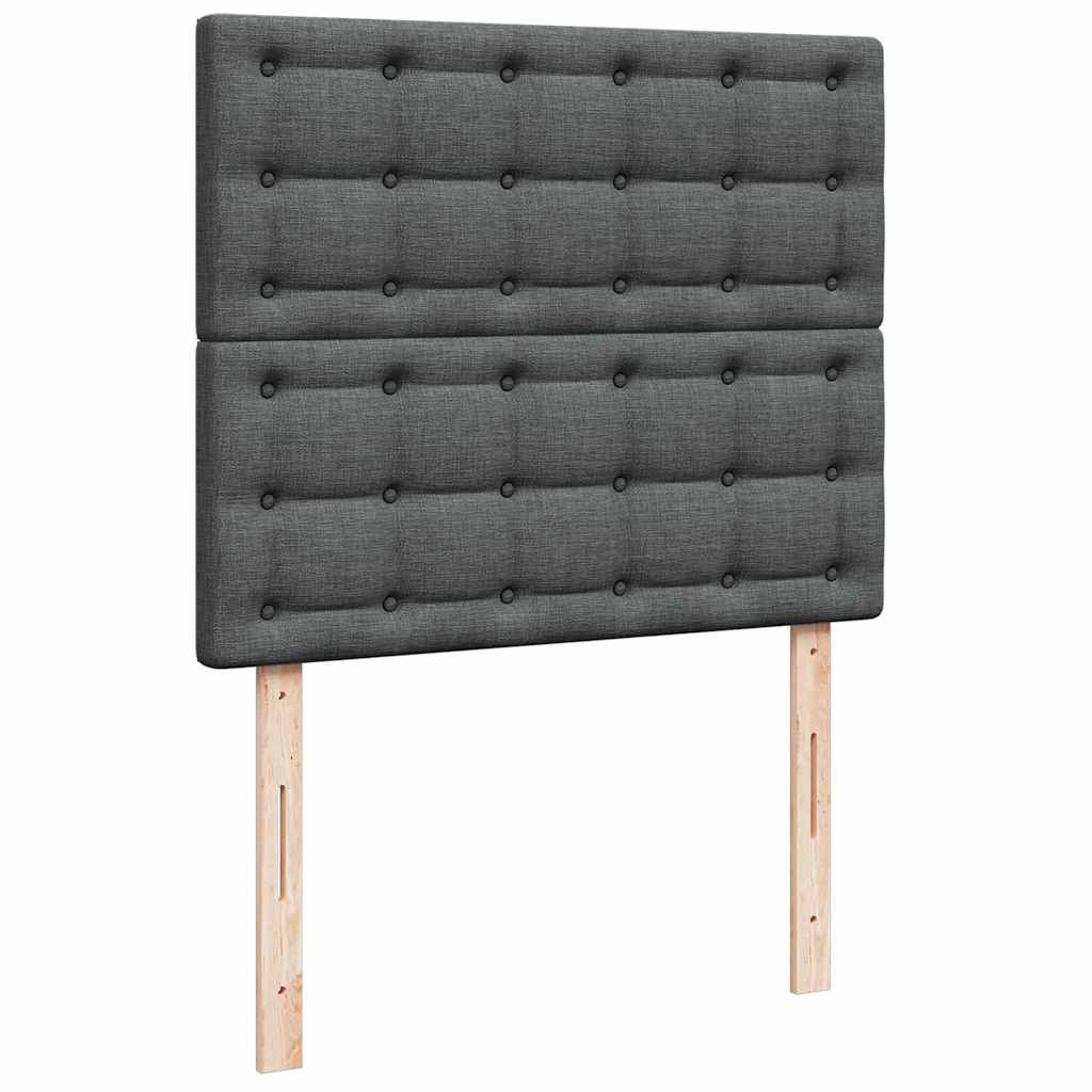 Giroletto a Molle con Materasso Grigio Scuro 120x200 cm Tessuto | homemem39