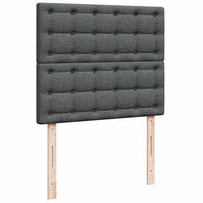 Giroletto a Molle con Materasso Grigio Scuro 120x200 cm Tessuto | homemem39