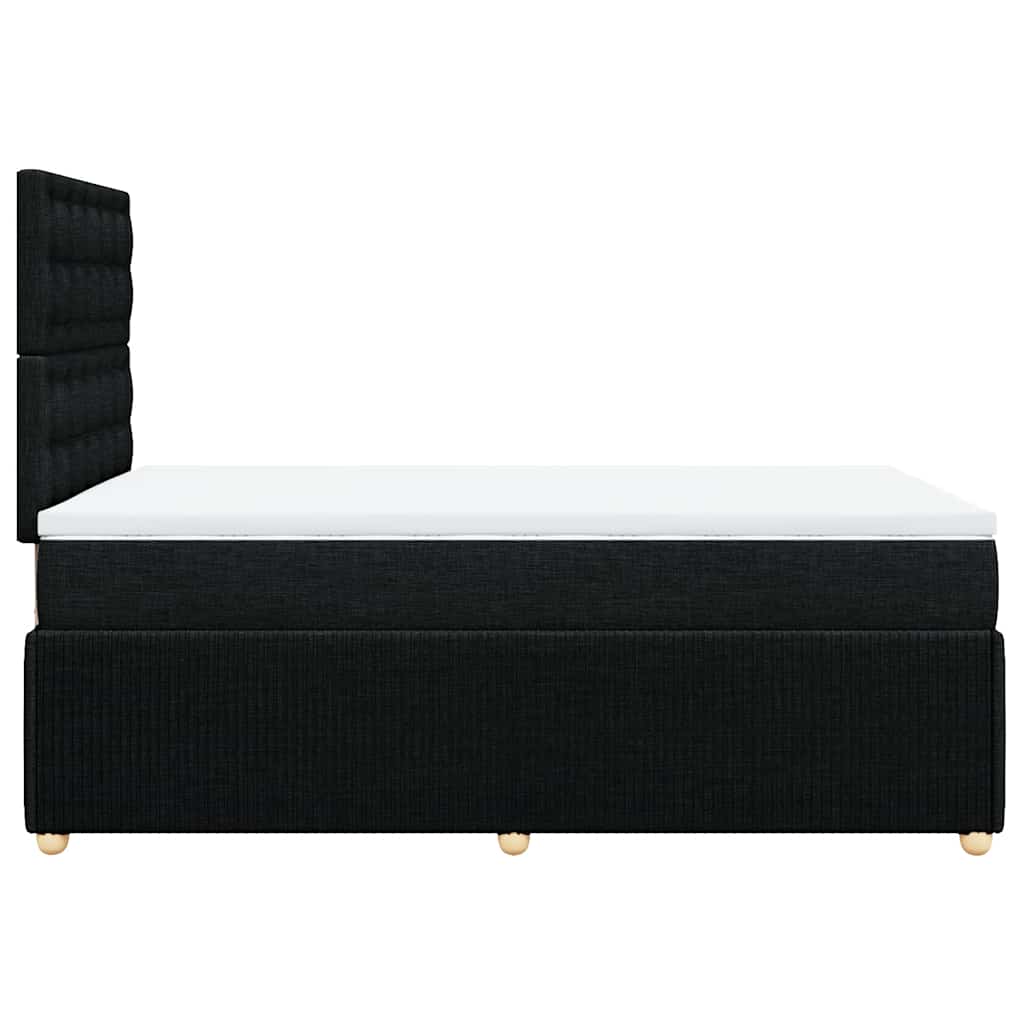 Giroletto a Molle con Materasso Nero 120x200 cm in Tessuto | homemem39