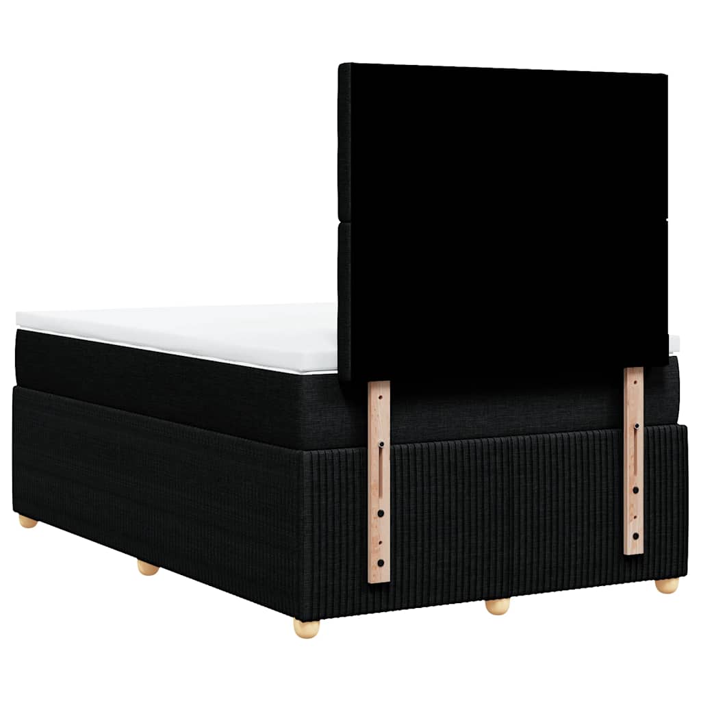 Giroletto a Molle con Materasso Nero 120x200 cm in Tessuto | homemem39