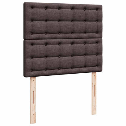Giroletto a Molle con Materasso Marrone Scuro 120x200cm Tessuto | homemem39
