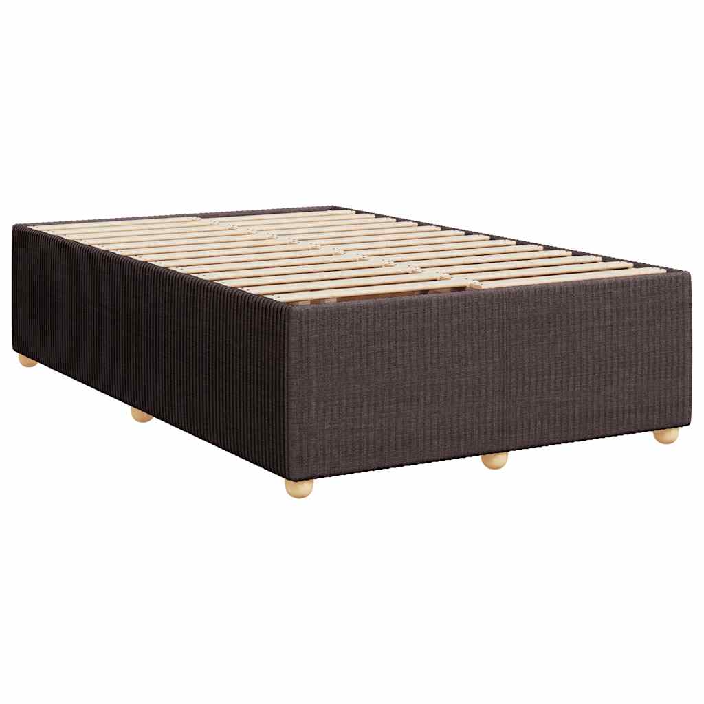 Giroletto a Molle con Materasso Marrone Scuro 120x200cm Tessuto | homemem39