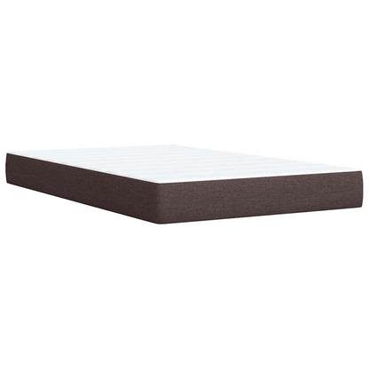 Giroletto a Molle con Materasso Marrone Scuro 120x200cm Tessuto | homemem39